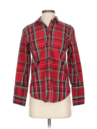 Pre-owned Jcrew Long Sleeve Button Down Shirt In Red