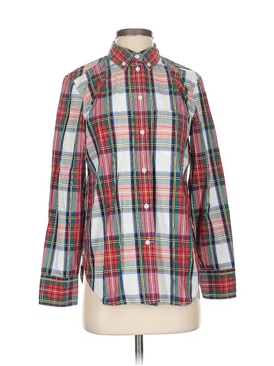 Pre-owned Jcrew Long Sleeve Button Down Shirt In Red