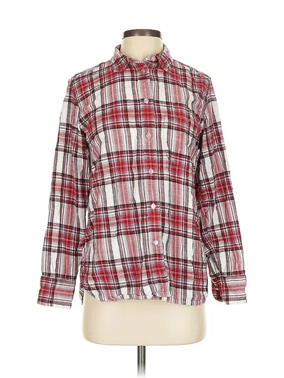 Pre-owned Jcrew Long Sleeve Button Down Shirt In Red