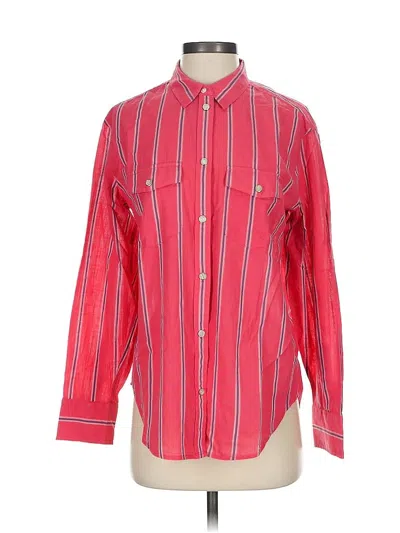 Pre-owned Jcrew Long Sleeve Button Down Shirt In Red