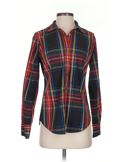 Pre-owned Jcrew Long Sleeve Button Down Shirt In Red