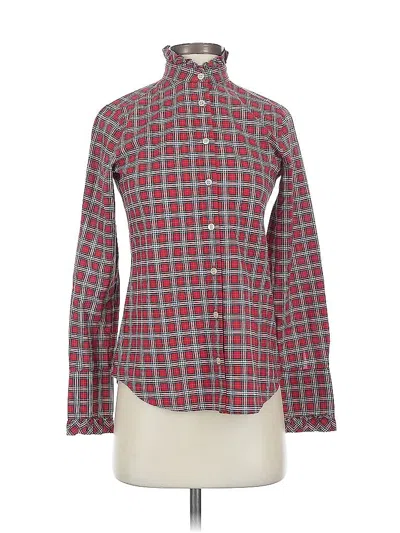Pre-owned Jcrew Long Sleeve Button Down Shirt In Red