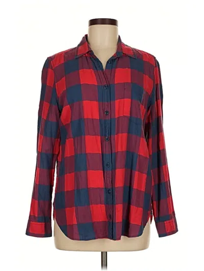 Pre-owned Jcrew Long Sleeve Button Down Shirt In Red
