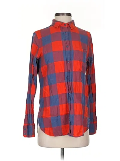 Pre-owned Jcrew Long Sleeve Button Down Shirt In Red