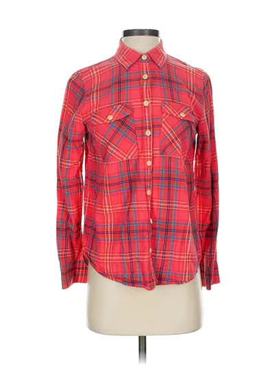 Pre-owned Jcrew Long Sleeve Button Down Shirt In Red