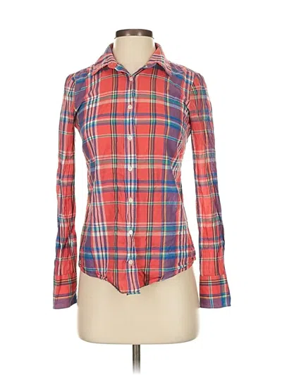 Pre-owned Jcrew Long Sleeve Button Down Shirt In Red