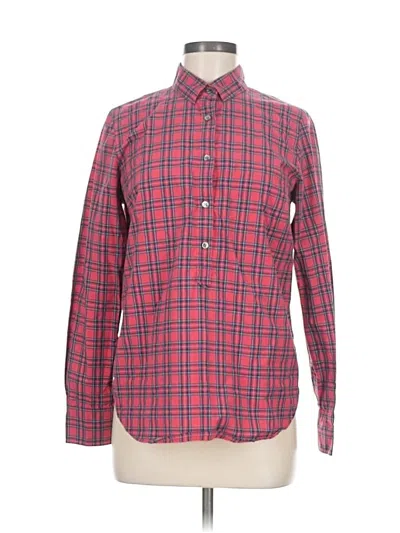 Pre-owned Jcrew Long Sleeve Button Down Shirt In Red