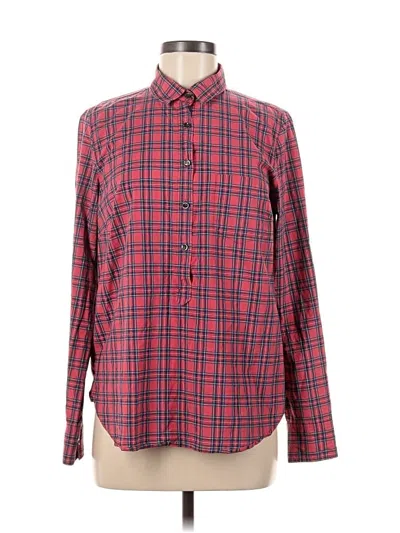 Pre-owned Jcrew Long Sleeve Button Down Shirt In Red