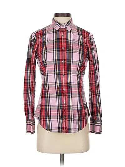 Pre-owned Jcrew Long Sleeve Button Down Shirt In Red