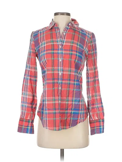 Pre-owned Jcrew Long Sleeve Button Down Shirt In Red