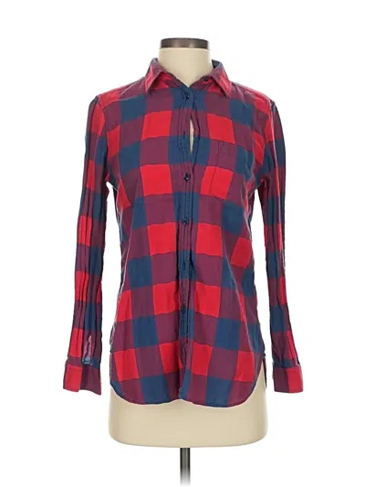 Pre-owned Jcrew Long Sleeve Button Down Shirt In Red