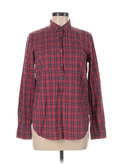 Pre-owned Jcrew Long Sleeve Button Down Shirt In Red