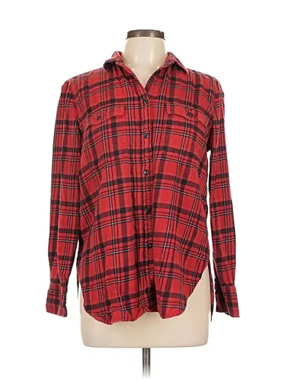 Pre-owned Jcrew Long Sleeve Button Down Shirt In Red