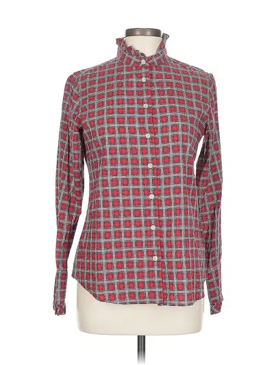 Pre-owned Jcrew Long Sleeve Button Down Shirt In Red
