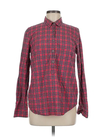 Pre-owned Jcrew Long Sleeve Button Down Shirt In Red