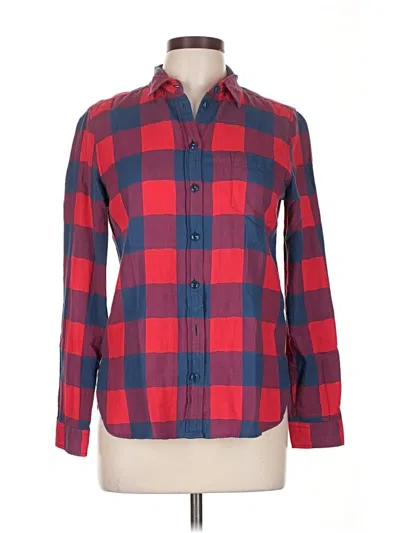 Pre-owned Jcrew Long Sleeve Button Down Shirt In Red