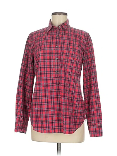 Pre-owned Jcrew Long Sleeve Button Down Shirt In Red