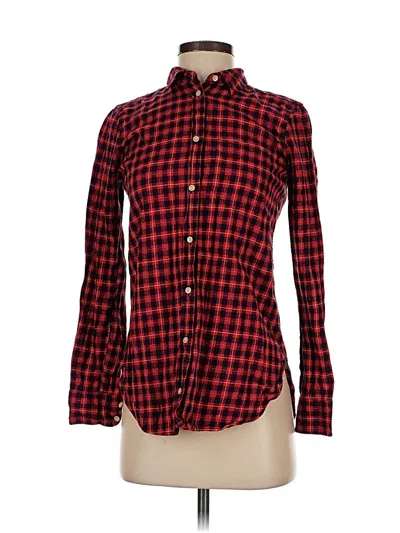 Pre-owned Jcrew Long Sleeve Button Down Shirt In Red