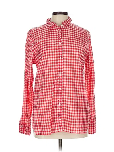 Pre-owned Jcrew Long Sleeve Button Down Shirt In Red