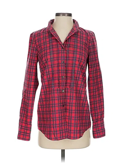 Pre-owned Jcrew Long Sleeve Button Down Shirt In Red