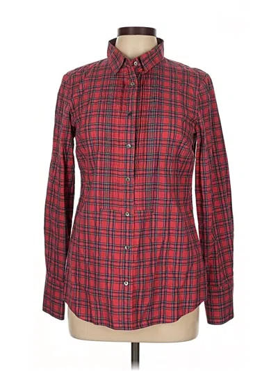 Pre-owned Jcrew Long Sleeve Button Down Shirt In Red