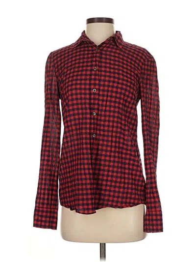 Pre-owned Jcrew Long Sleeve Button Down Shirt In Red