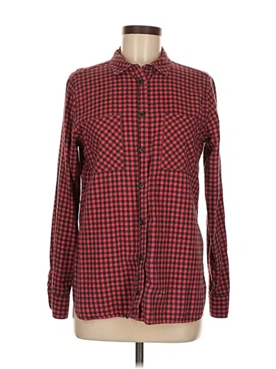 Pre-owned Jcrew Long Sleeve Button Down Shirt In Red