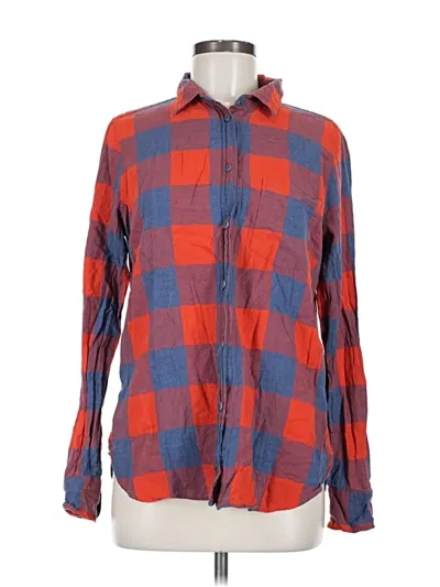 Pre-owned Jcrew Long Sleeve Button Down Shirt In Red