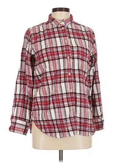 Pre-owned Jcrew Long Sleeve Button Down Shirt In Red