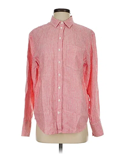 Pre-owned Jcrew Long Sleeve Button Down Shirt In Red