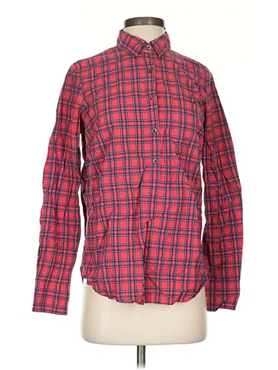 Pre-owned Jcrew Long Sleeve Button Down Shirt In Red
