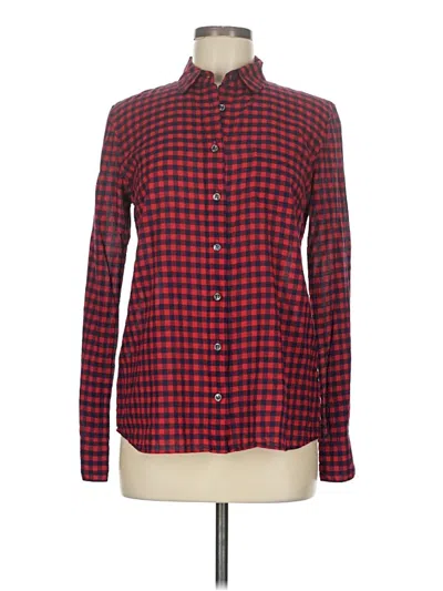 Pre-owned Jcrew Long Sleeve Button Down Shirt In Red
