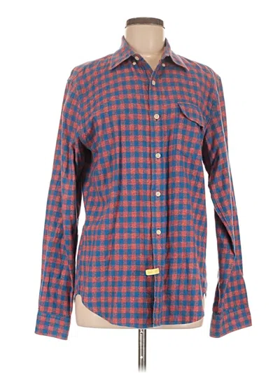 Pre-owned Jcrew Long Sleeve Button Down Shirt In Red