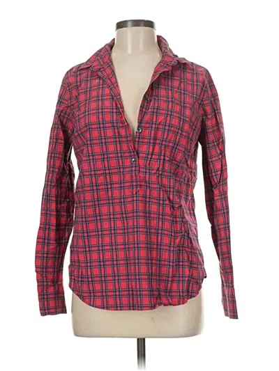 Pre-owned Jcrew Long Sleeve Button Down Shirt In Red