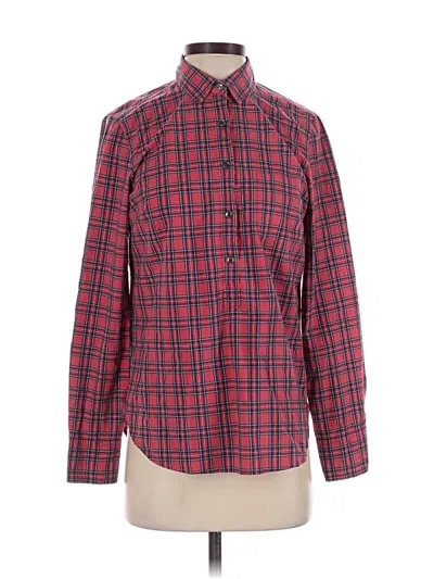 Pre-owned Jcrew Long Sleeve Button Down Shirt In Red
