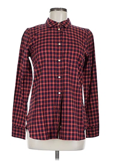 Pre-owned Jcrew Long Sleeve Button Down Shirt In Red