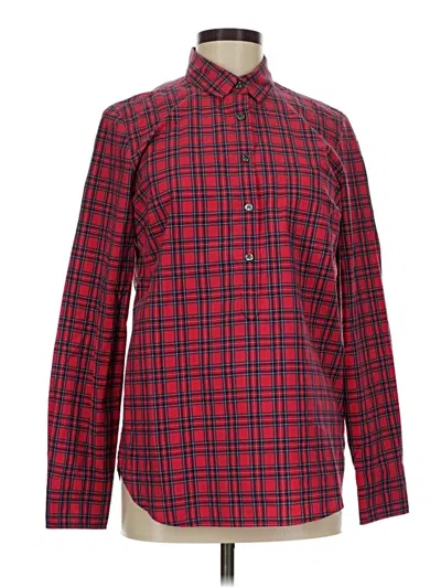 Pre-owned Jcrew Long Sleeve Button Down Shirt In Red