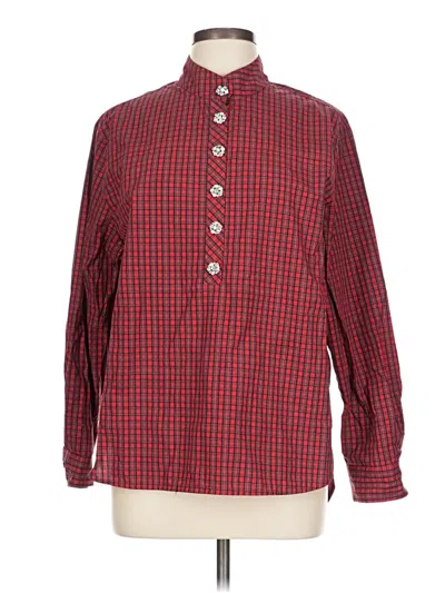 Pre-owned Jcrew Long Sleeve Button Down Shirt In Red