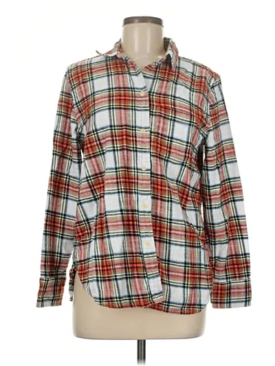 Pre-owned Jcrew Long Sleeve Button Down Shirt In Red