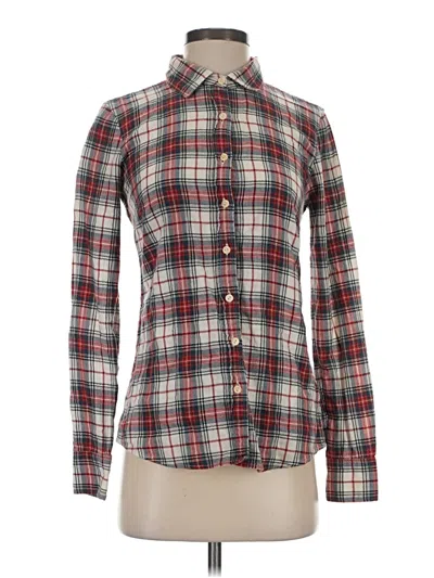 Pre-owned Jcrew Long Sleeve Button Down Shirt In Red