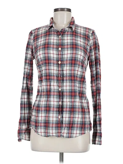 Pre-owned Jcrew Long Sleeve Button Down Shirt In Red