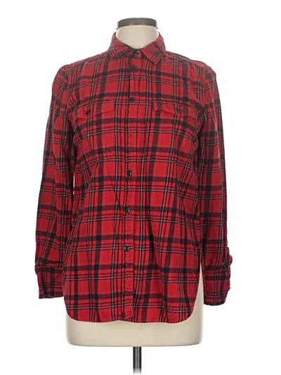 Pre-owned Jcrew Long Sleeve Button Down Shirt In Red