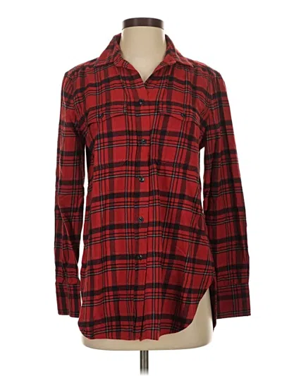Pre-owned Jcrew Long Sleeve Button Down Shirt In Red
