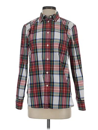 Pre-owned Jcrew Long Sleeve Button Down Shirt In Red