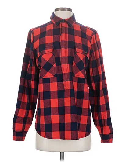 Pre-owned Jcrew Long Sleeve Button Down Shirt In Red