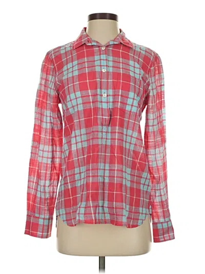Pre-owned Jcrew Long Sleeve Button Down Shirt In Red