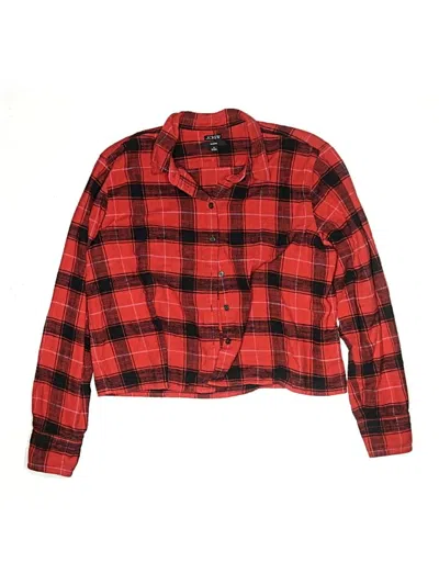 Pre-owned Jcrew Kids' Long Sleeve Button Down Shirt In Red