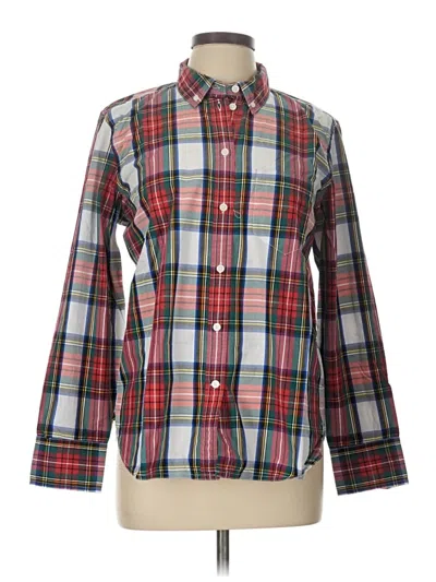 Pre-owned Jcrew Long Sleeve Button Down Shirt In Red