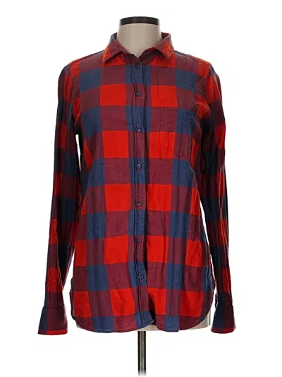 Pre-owned Jcrew Long Sleeve Button Down Shirt In Red