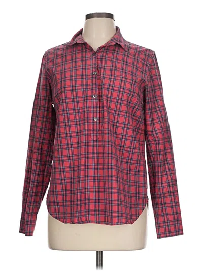 Pre-owned Jcrew Long Sleeve Button Down Shirt In Red
